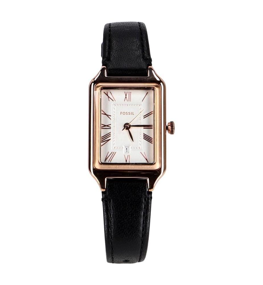 Montre Raquel Mouvement À 3 Aiguilles Bracelet En Cuir - Noir