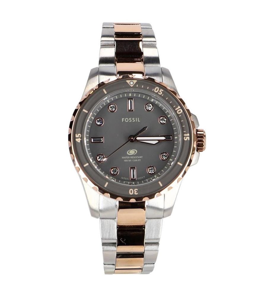 Montre De Plongée Mouvement À 3 Aiguilles Acier Inoxydable - Bicolore