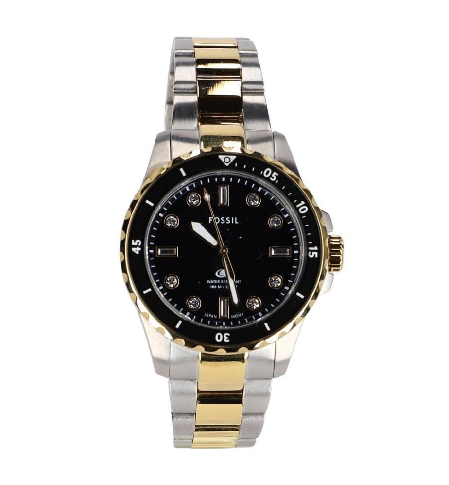 Montre De Plongée Mouvement À 3 Aiguilles Acier Inoxydable - Bicolore