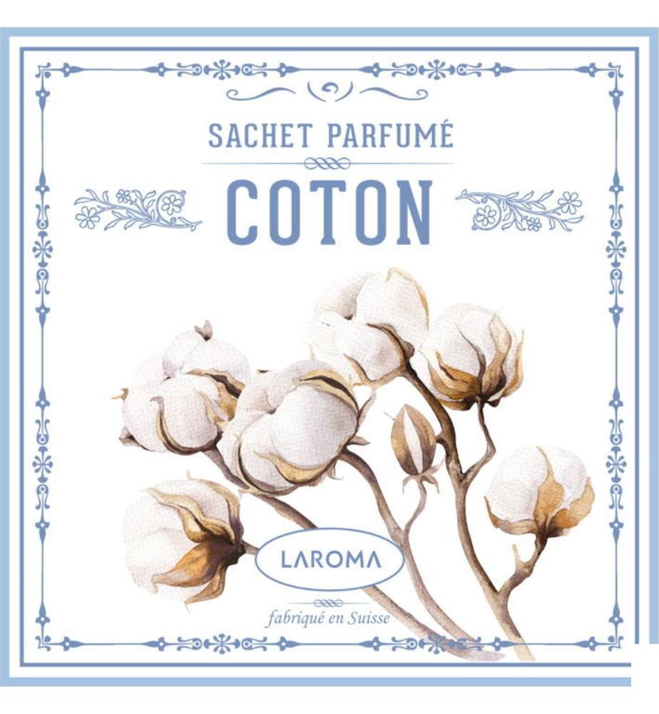 12 x 12 cm - Sachet Parfumé Fleurs des cotons