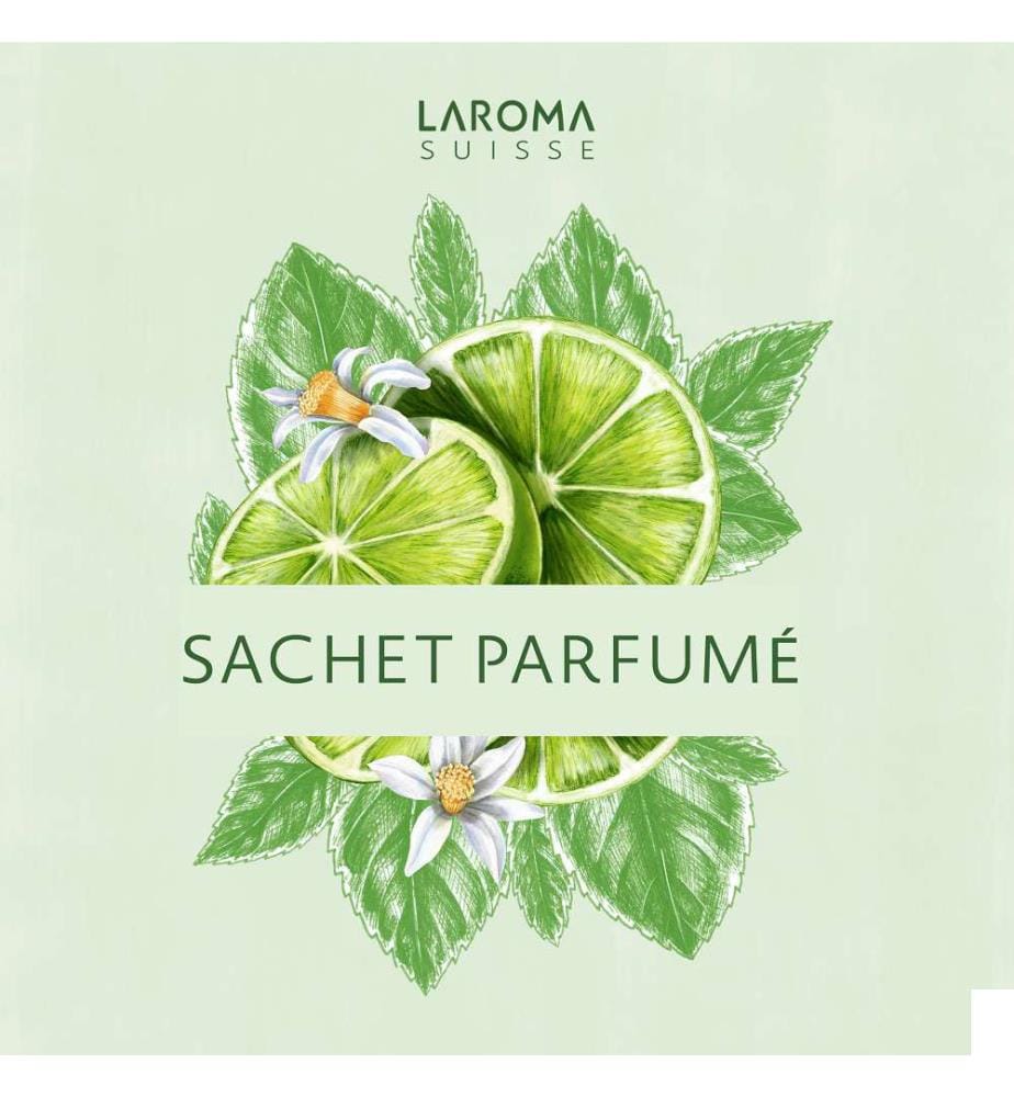 12 x 12 cm - Sachet Parfumé Citron vert Menthe
