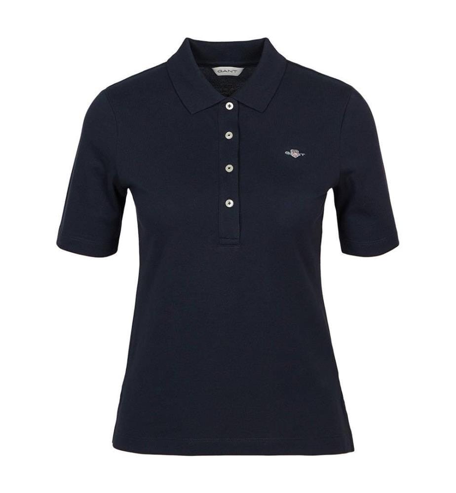 Polo en piqué Slim Shield - Bleu nuit