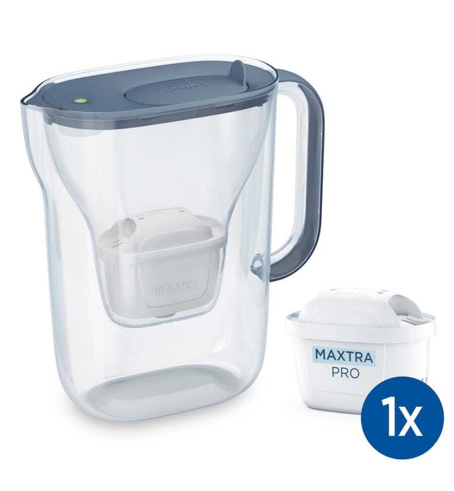 Carafe filtrante Style Essential 2,4 l + 1x cartouche Maxtra Pro Pure Performance - Bleu Pierre