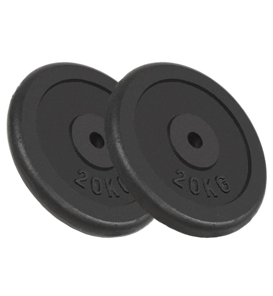 Plaque de poids 2 pcs 2x20 kg Fonte