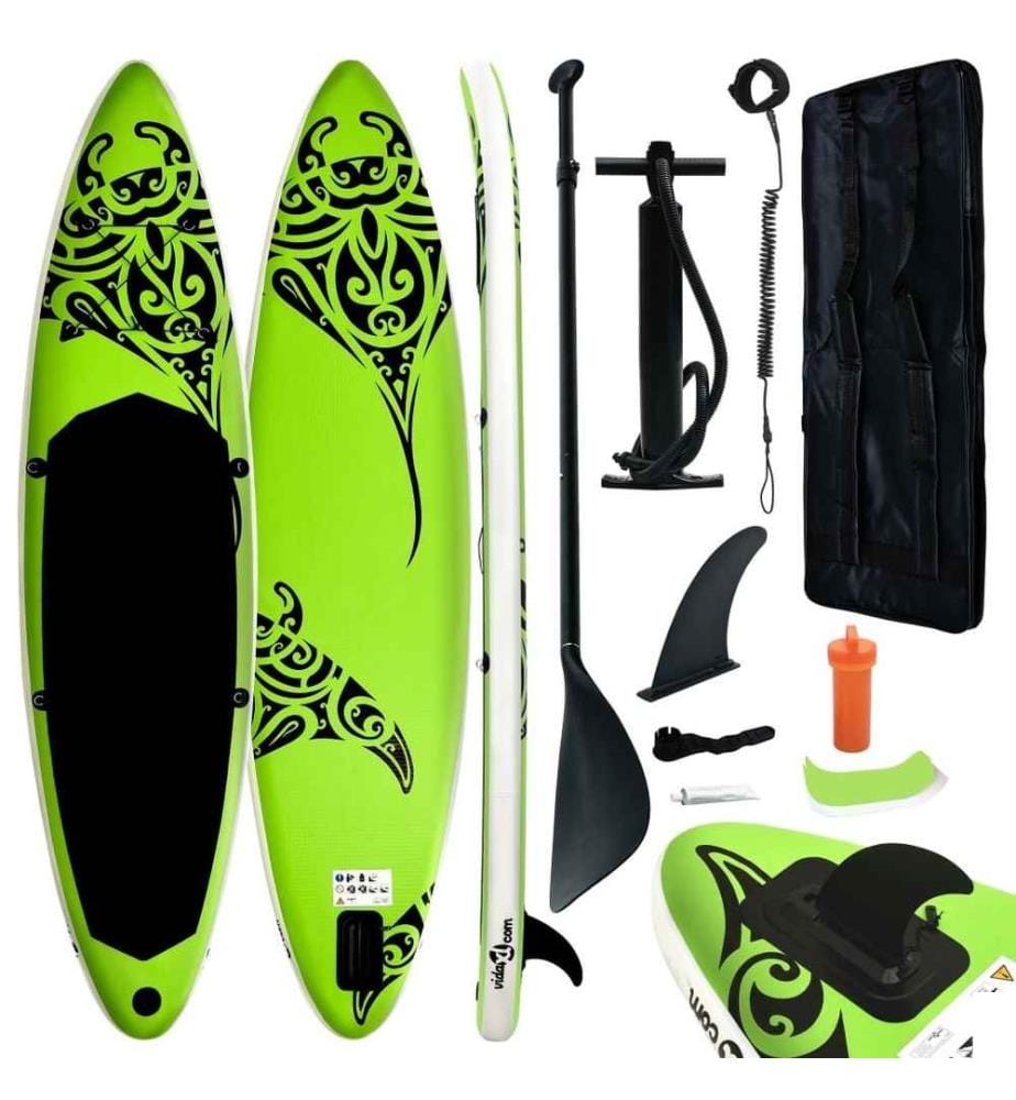Ensemble de planche SUP gonflable 305x76x15 cm Vert