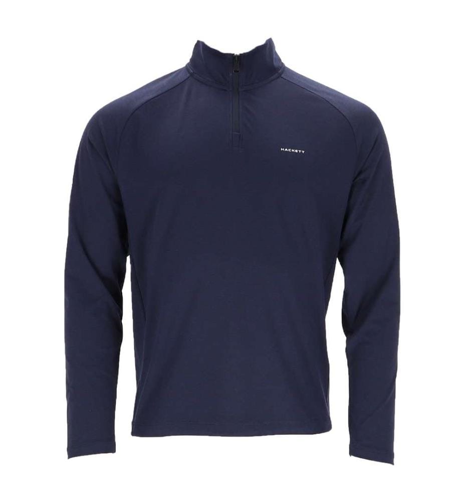 Polo manches longues à fermeture zippée 1/4 - Bleu marine