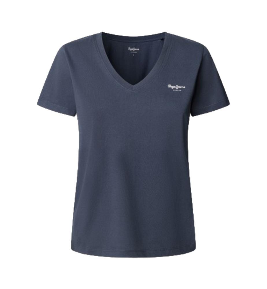 T-shirt Mae V Neck - Dulwich Blue