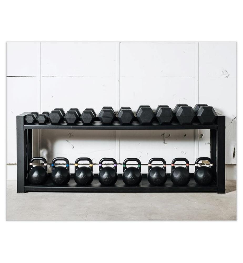Support pour kettlebells à deux niveaux