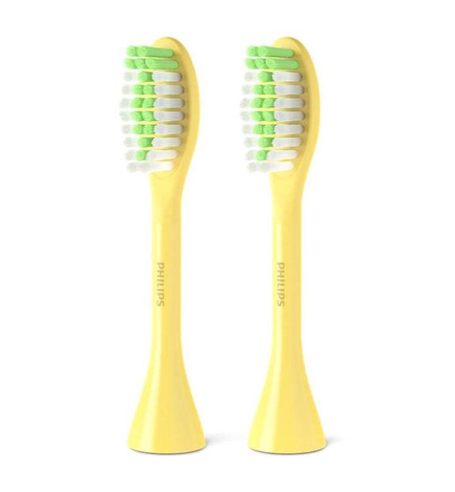 Lot de 2 Têtes de Brosse à Dents Philips One Jaune - BH1022/02
