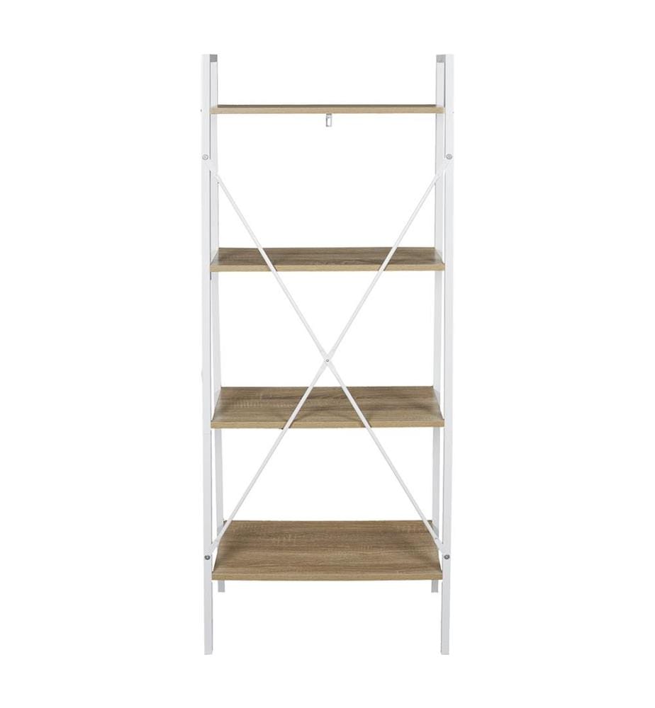 Étagère Bois et Métal Blanc 148 x 60 x 32.5 cm
