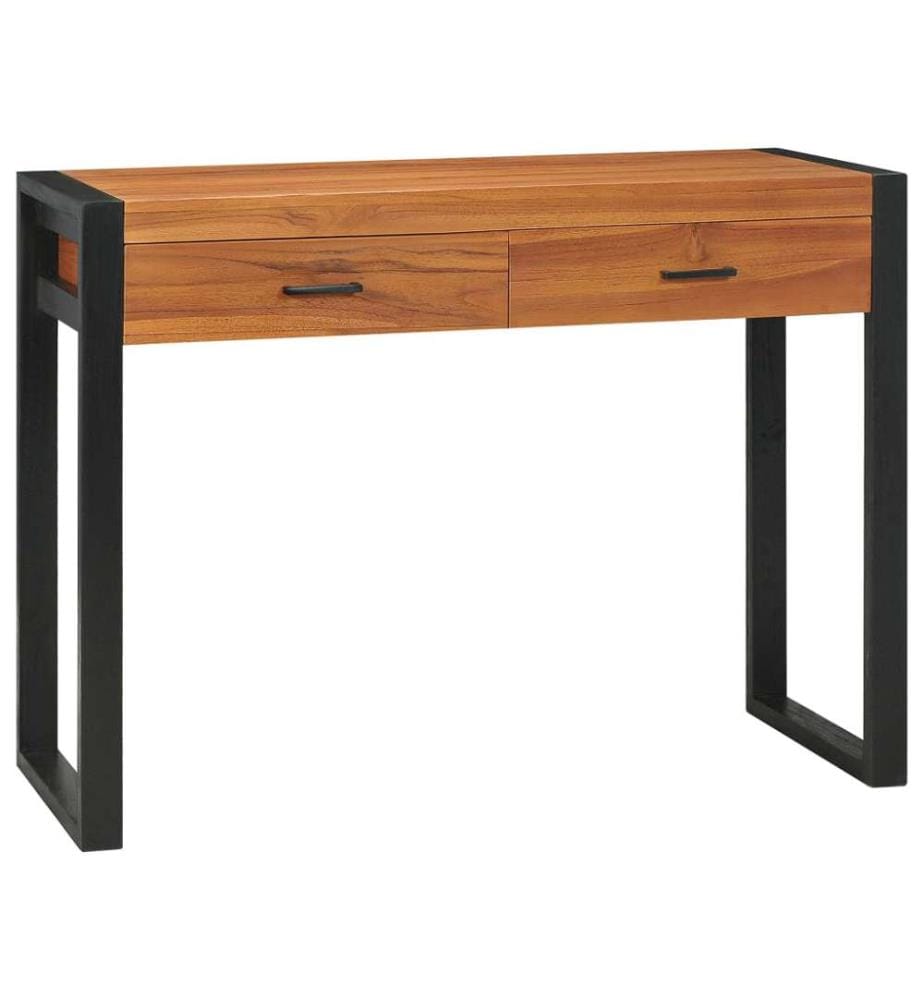 Bureau avec 2 tiroirs 100x40x75 cm Bois de teck