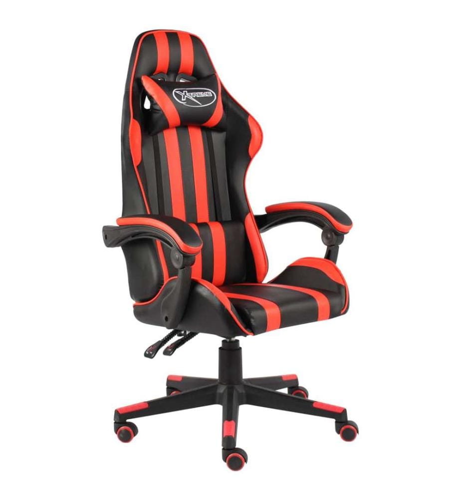 Fauteuil de jeux vidéo Noir et rouge Similicuir