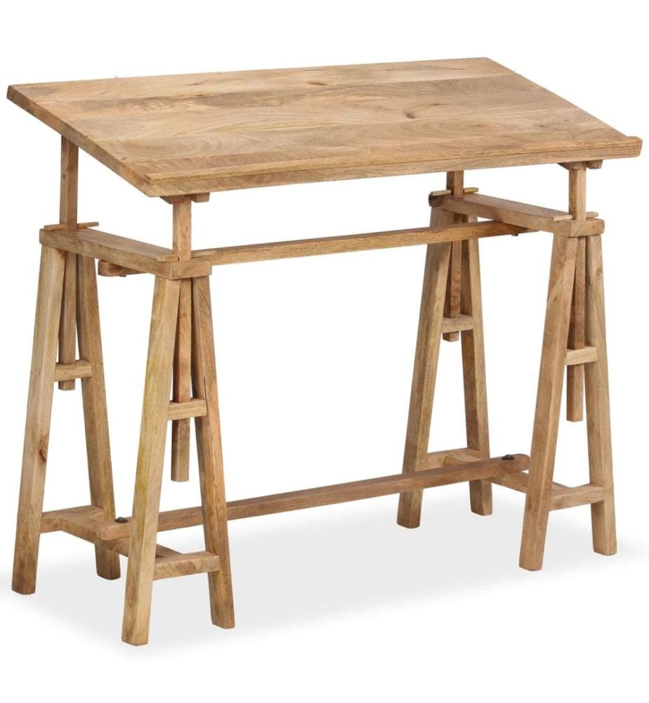 Table à dessin Bois de manguier massif 116 x 50 x 76 cm
