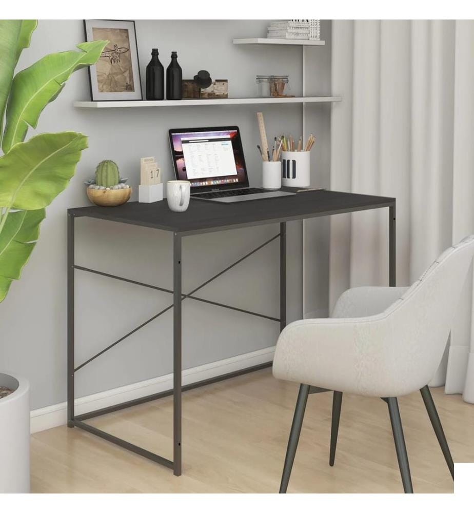 Bureau d'ordinateur Noir 110x60x70 cm Bois d'ingénierie