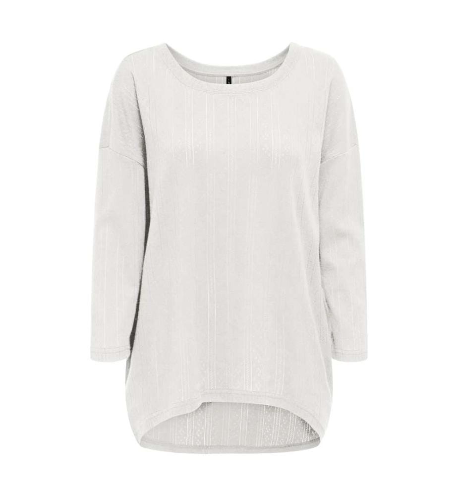 T-Shirt à Manches Longues - Crème