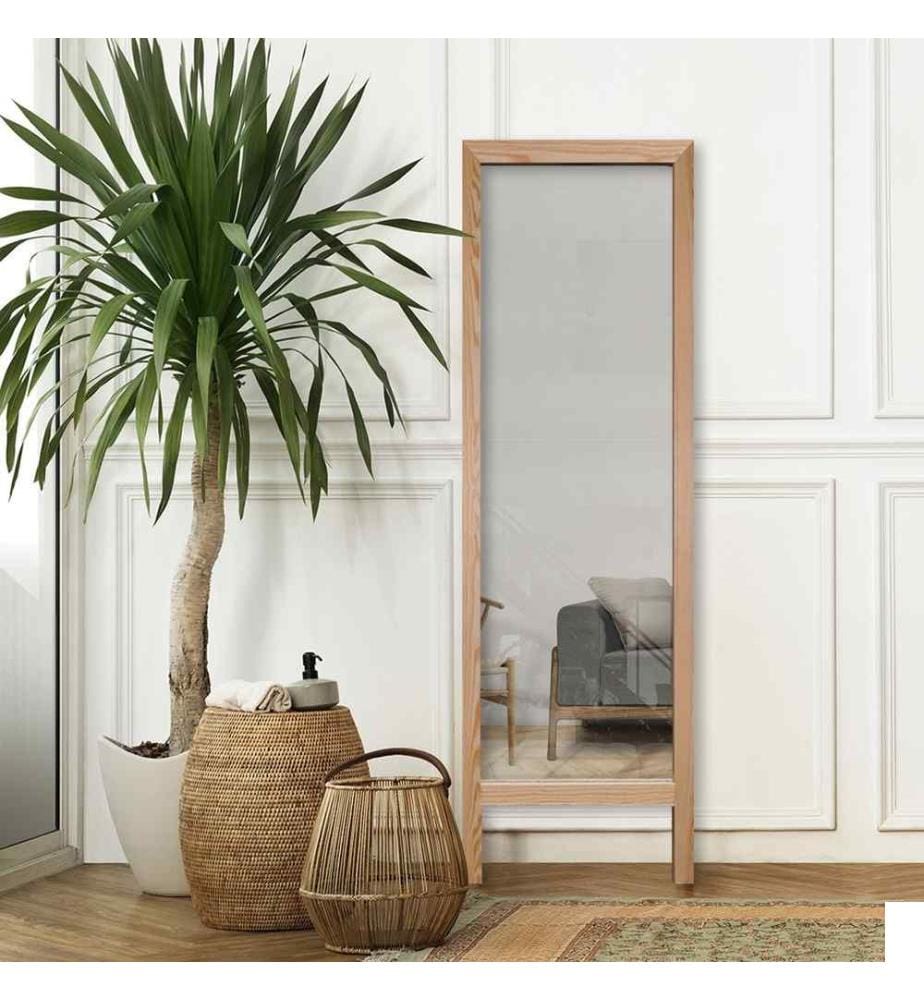 Miroir de cheval, naturel, bois