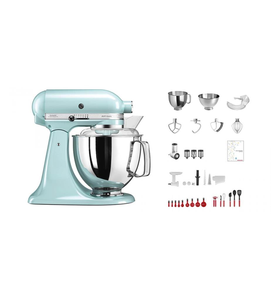 Robot de Cuisine avec Accessoires Artisan Swiss Anniversary Set KSM200 - Bleu Glacier
