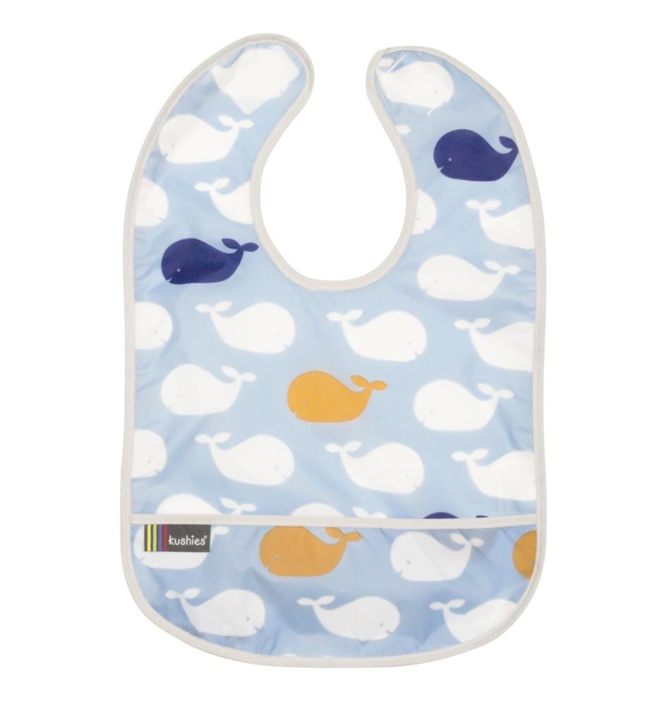 Bavoir sans manches CleanBib, 6-12 mois, baleine