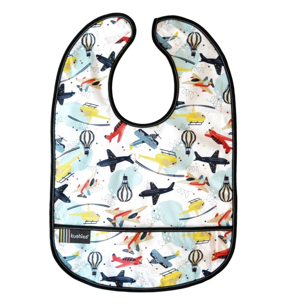 Bavoir sans manches CleanBib, 6-12 mois, avions