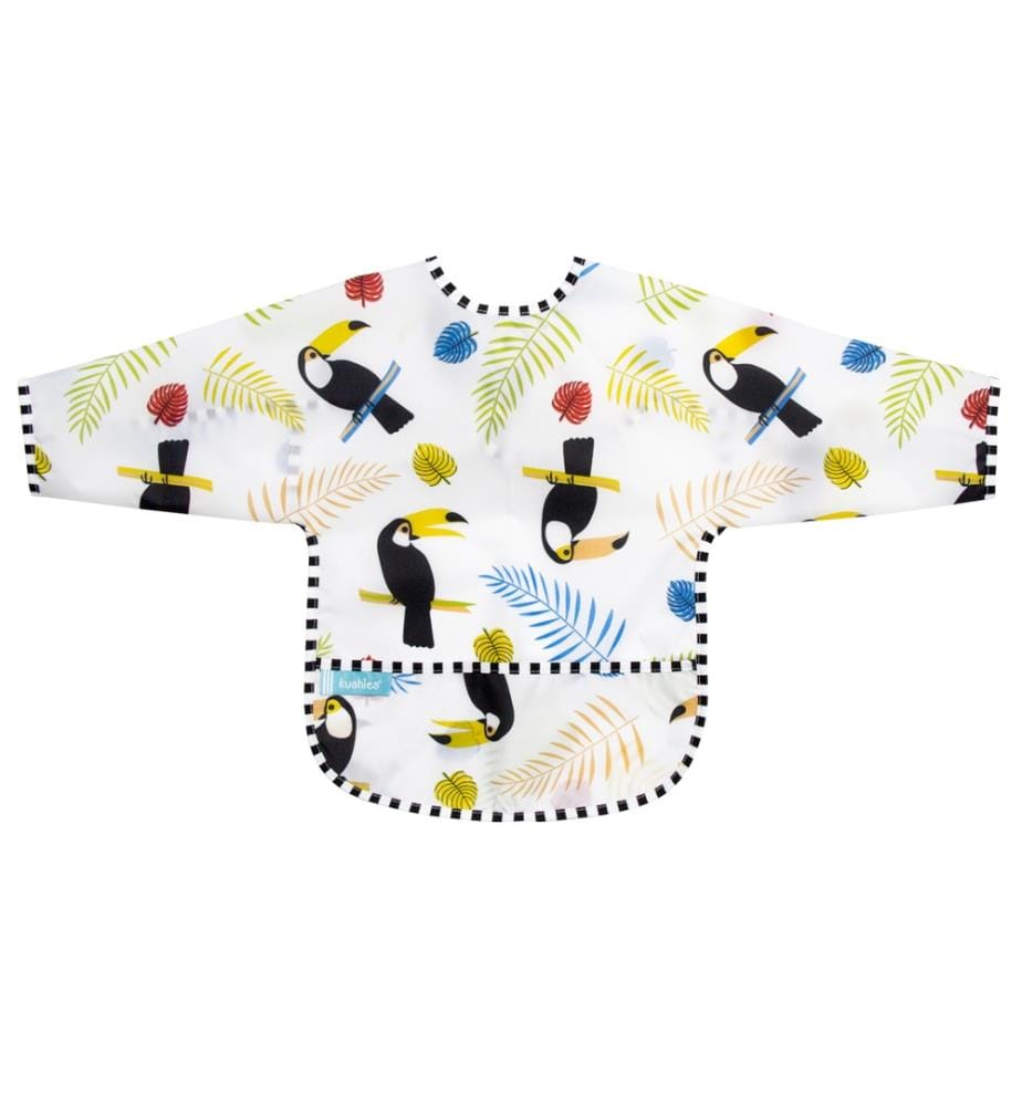 Bavoir avec manches CleanBib, 6-12 mois, oiseaux