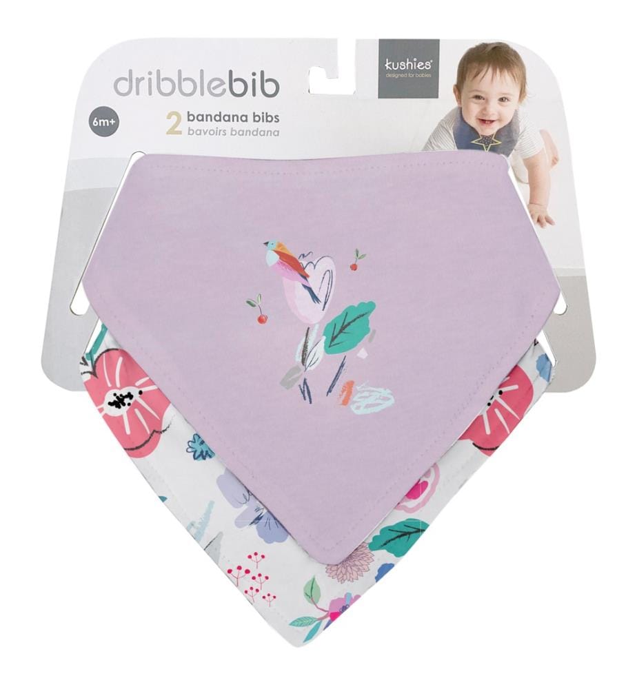 Bavoir bandana 2 pcs., fleurs