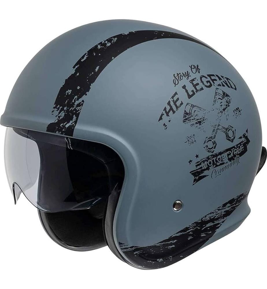 Casque Jet IXS880 2.0 - Noir Mat et Gris