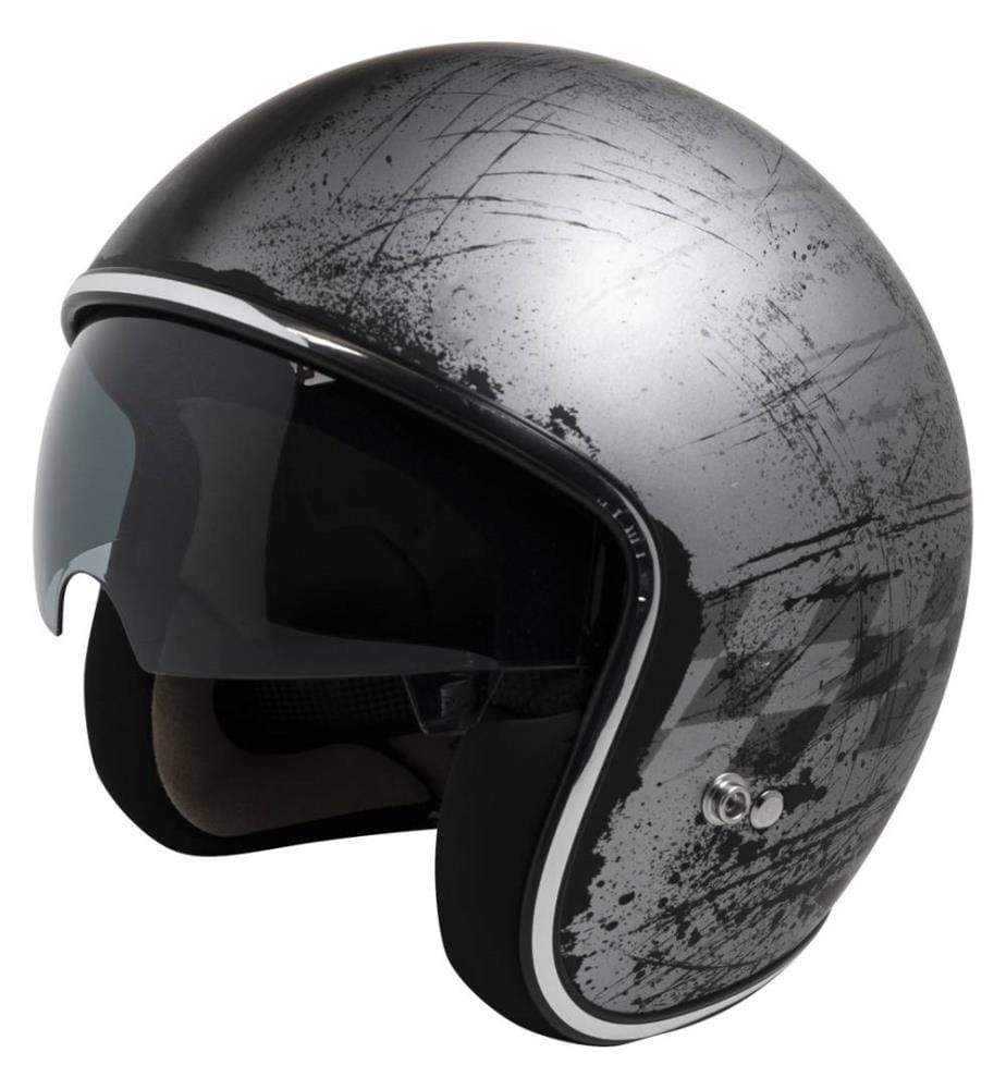 Casque jet Ixs77 2.5 Matt Argent-Noir