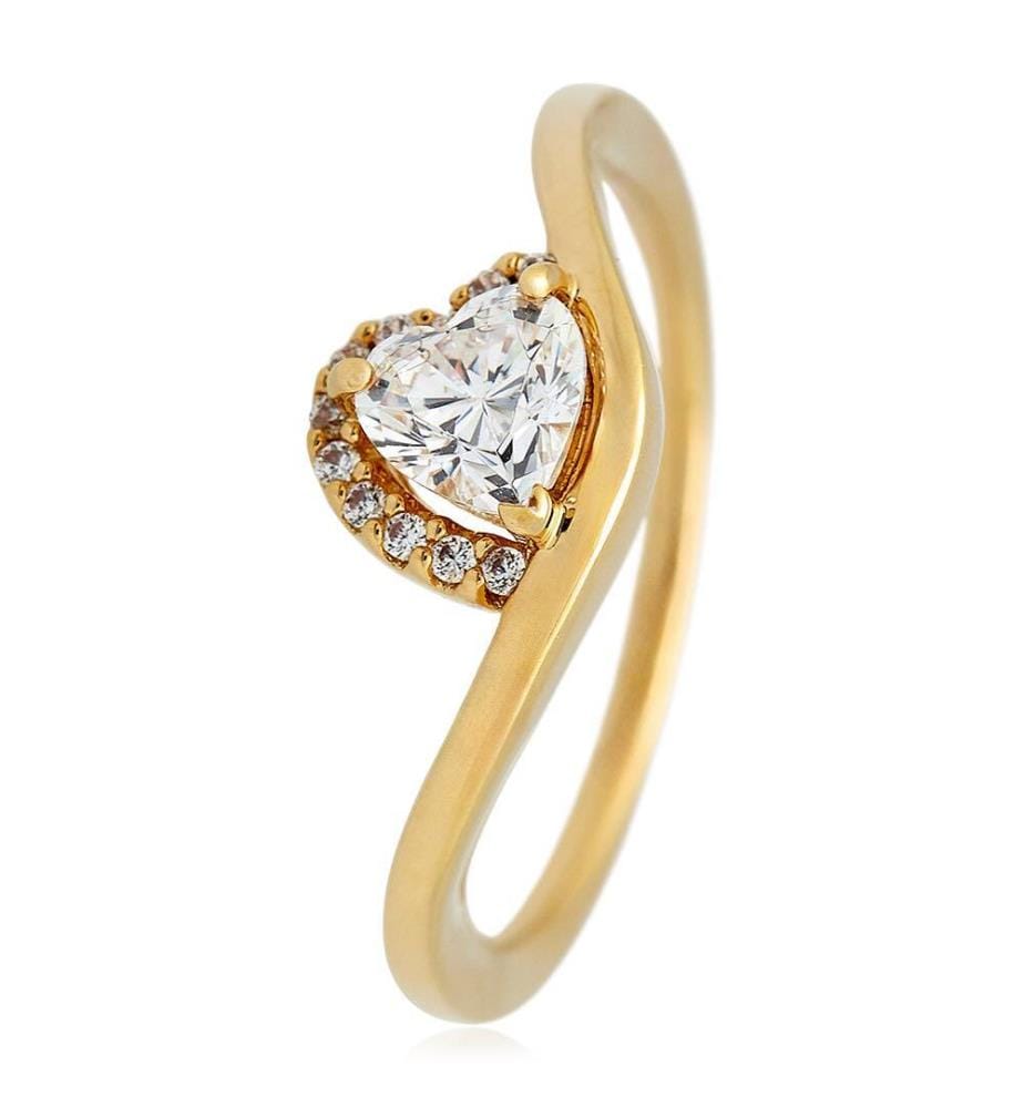 Bague Cur Ondulée - Métal Doré