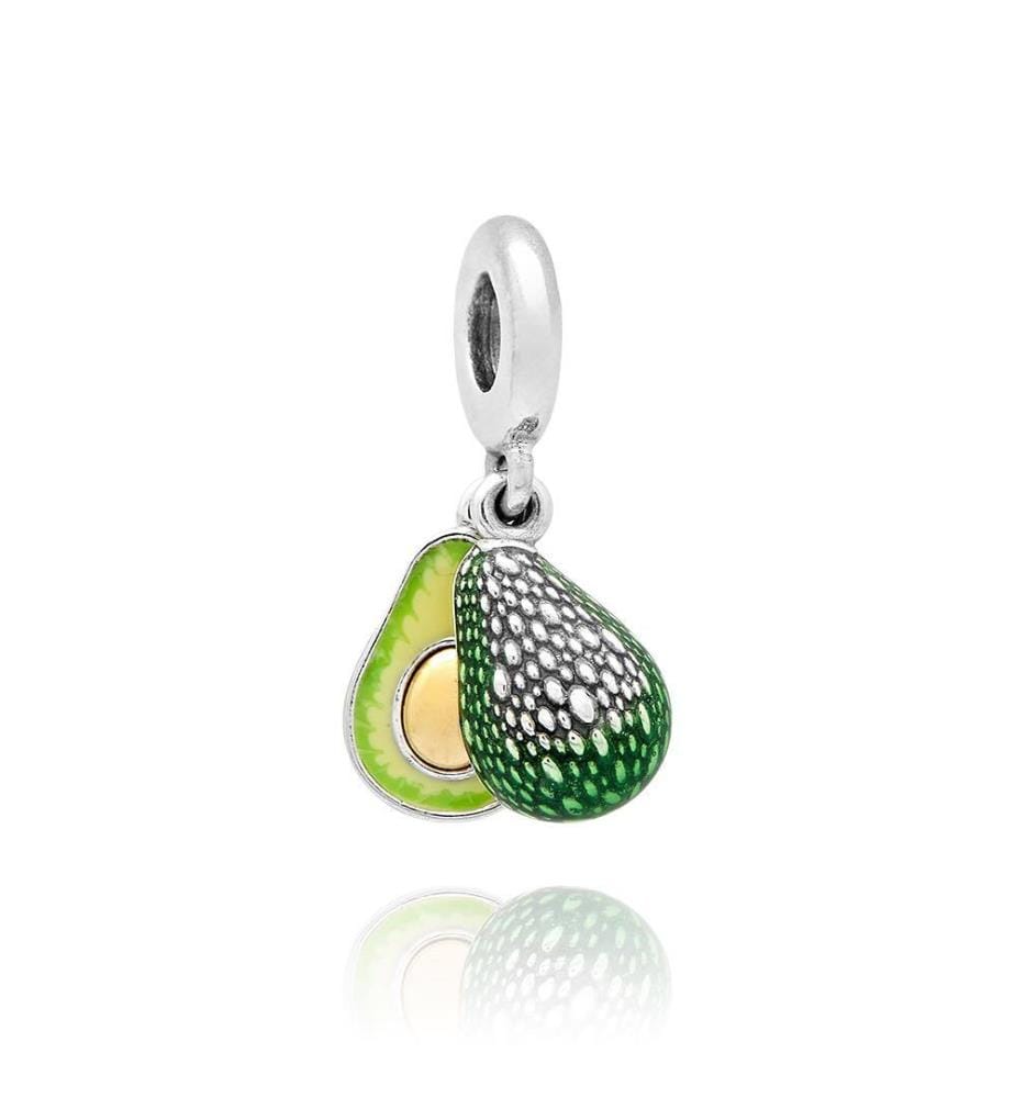 Charm Pendant Double Avocat - Argent 925/1000e, Métal Doré