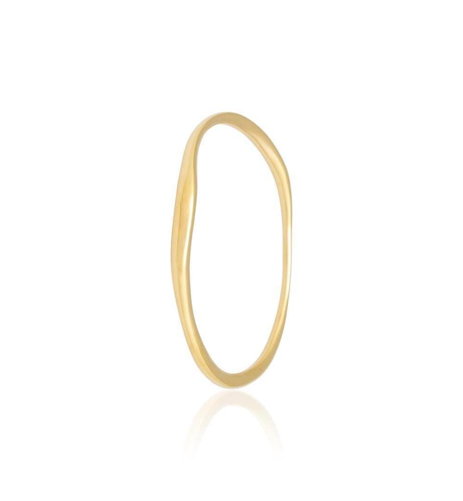 Bracelet Jonc de Forme Organique - Métal Doré