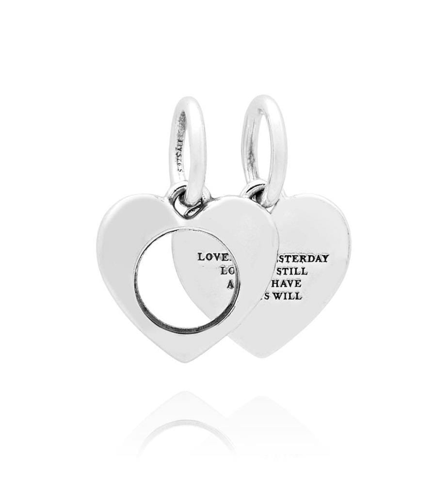 Charm Pendant Double Loupe Cur Gravable - Argent 925/1000e