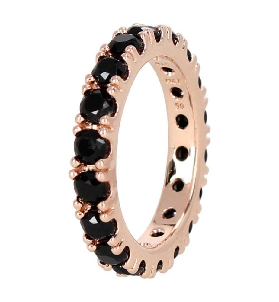 Bague Éternité noir  Or rose