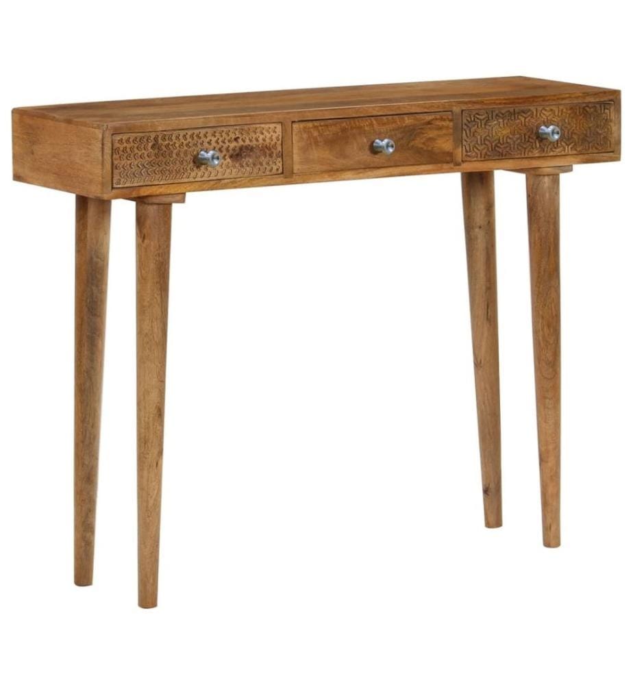 Table console Bois de manguier massif 102 x 30 x 79 cm