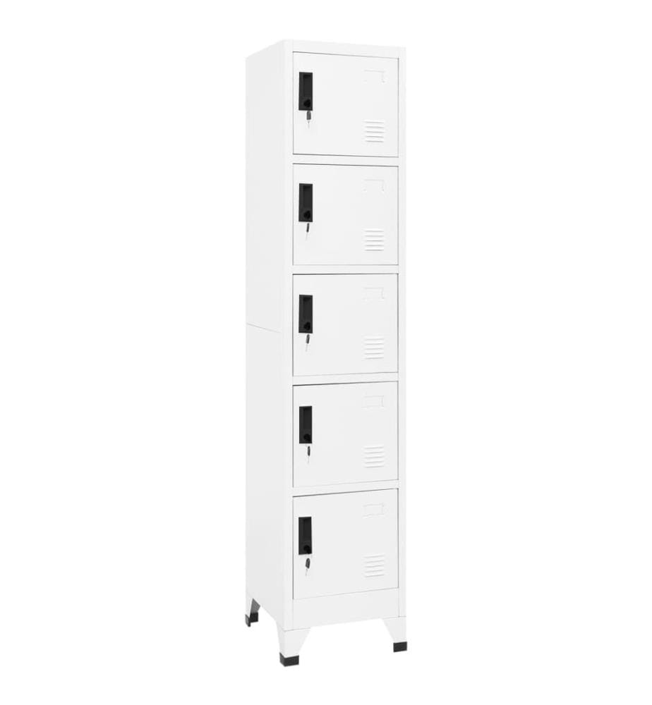 Armoire à casiers Blanc 38x40x180 cm Acier