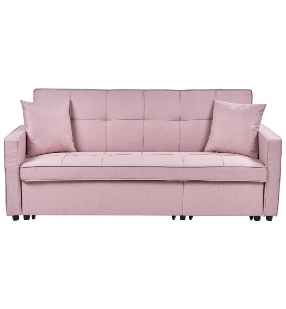 Canapé-lit GLOMMA Tissu Rose pastel 2 places