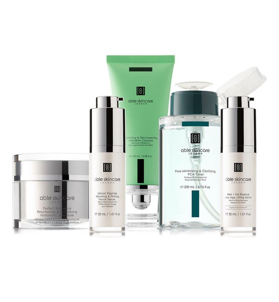 Coffret 5 pièces Routine Complète de Soin pour Toute la Journée - 2*30 ml, 50 ml, 100 ml & 200 ml