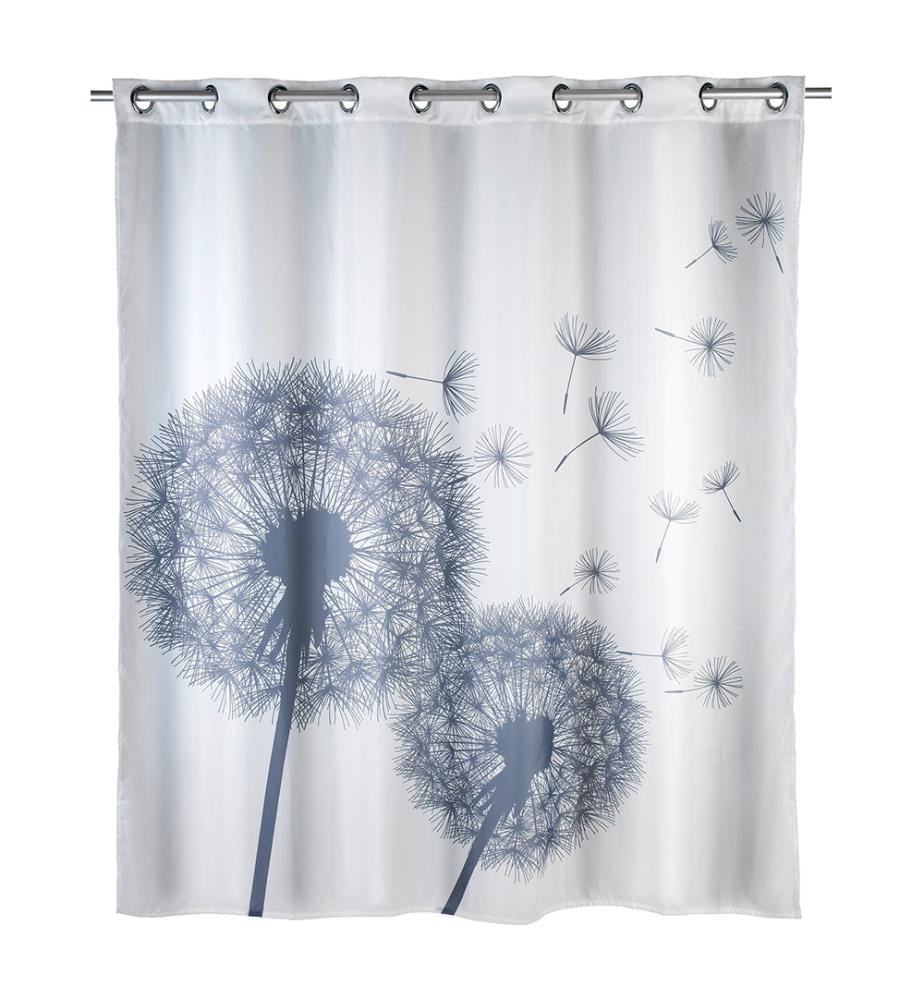 Rideau de douche Flex Astera - 180 x 200 cm - Blanc et Anthracite