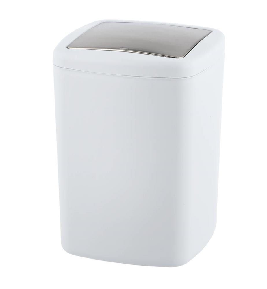 Poubelle Barcelona blanc, plastique spéciale, incassable, 8,5 l