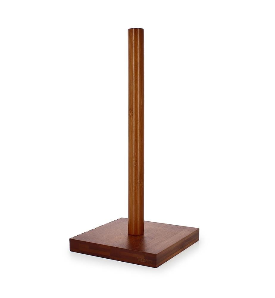 Porte-rouleau de cuisine Mera, en bambou fumé - Marron