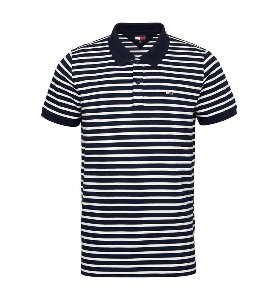 Polo Placket Slim Fit - Dark Night Navy et Ecru