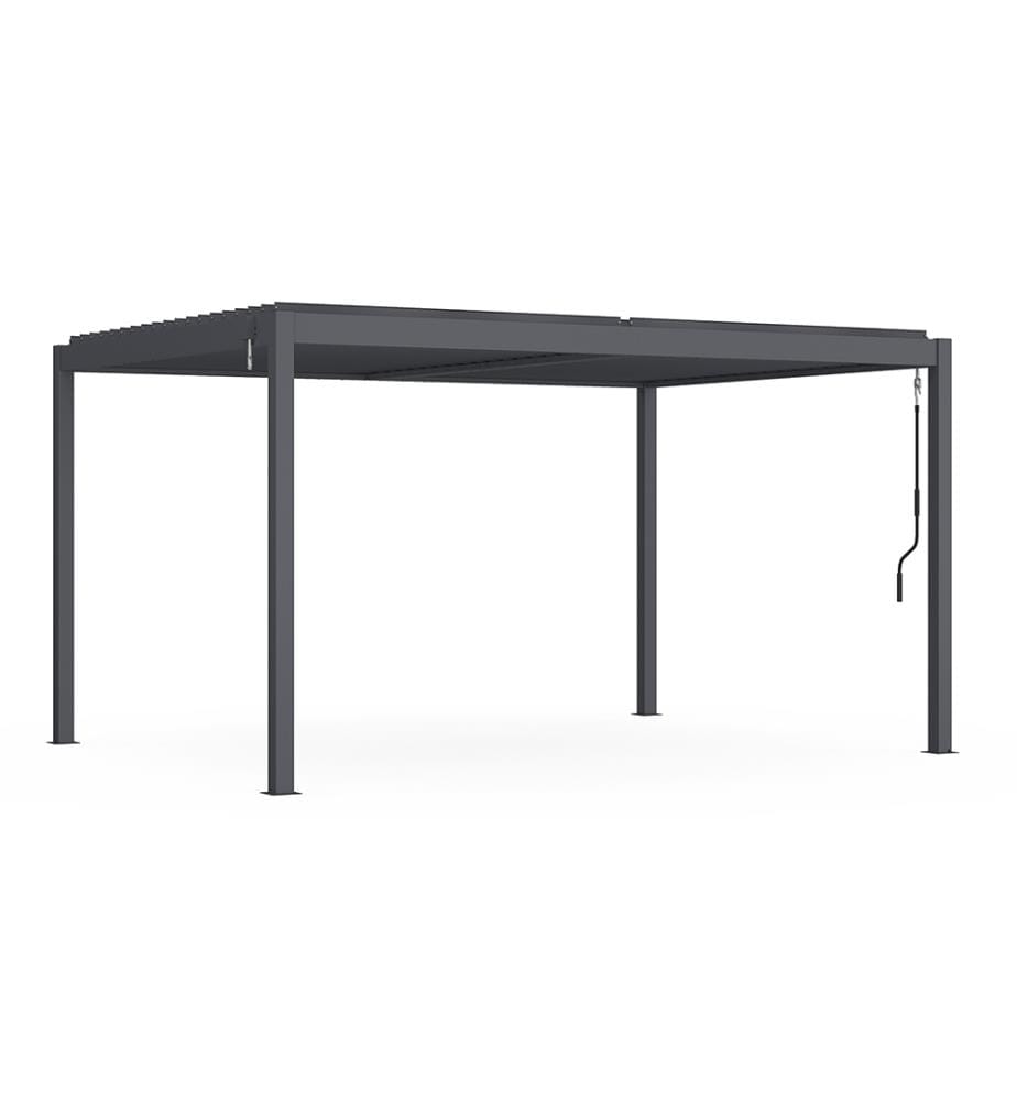Pergola bioclimatique en aluminium 3x4m - Gris anthracite
