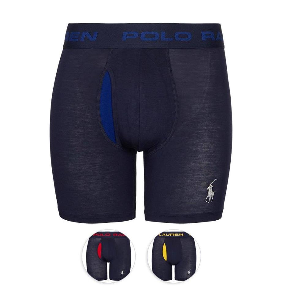 Lot de 3 Boxers - Bleu marine, Bleu électrique & Gris clair