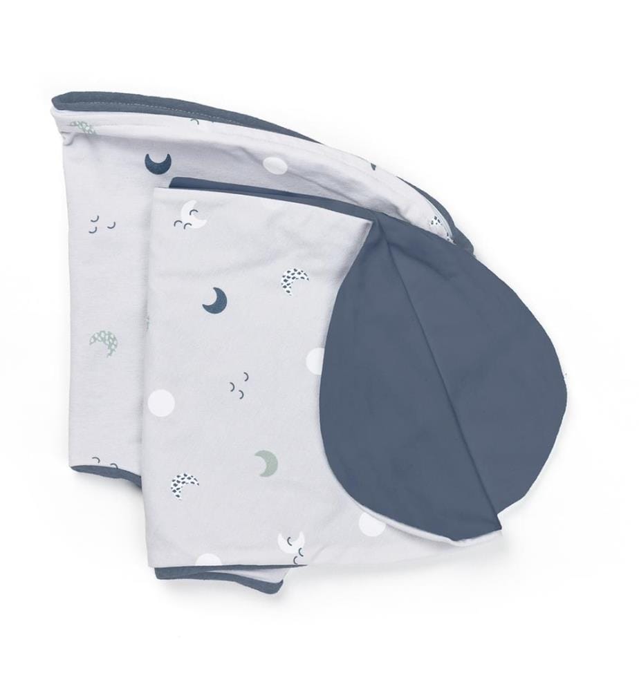 Housse pour le coussin d’allaitement Buddy Moon bleu-gris