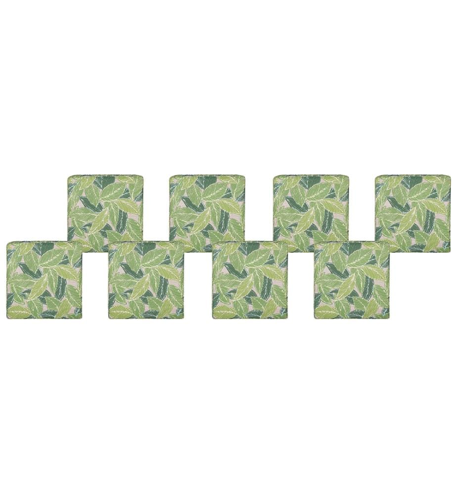 Lot de 8 coussins pour chaises de jardin SASSARI 46 x 46 cm Vert clair