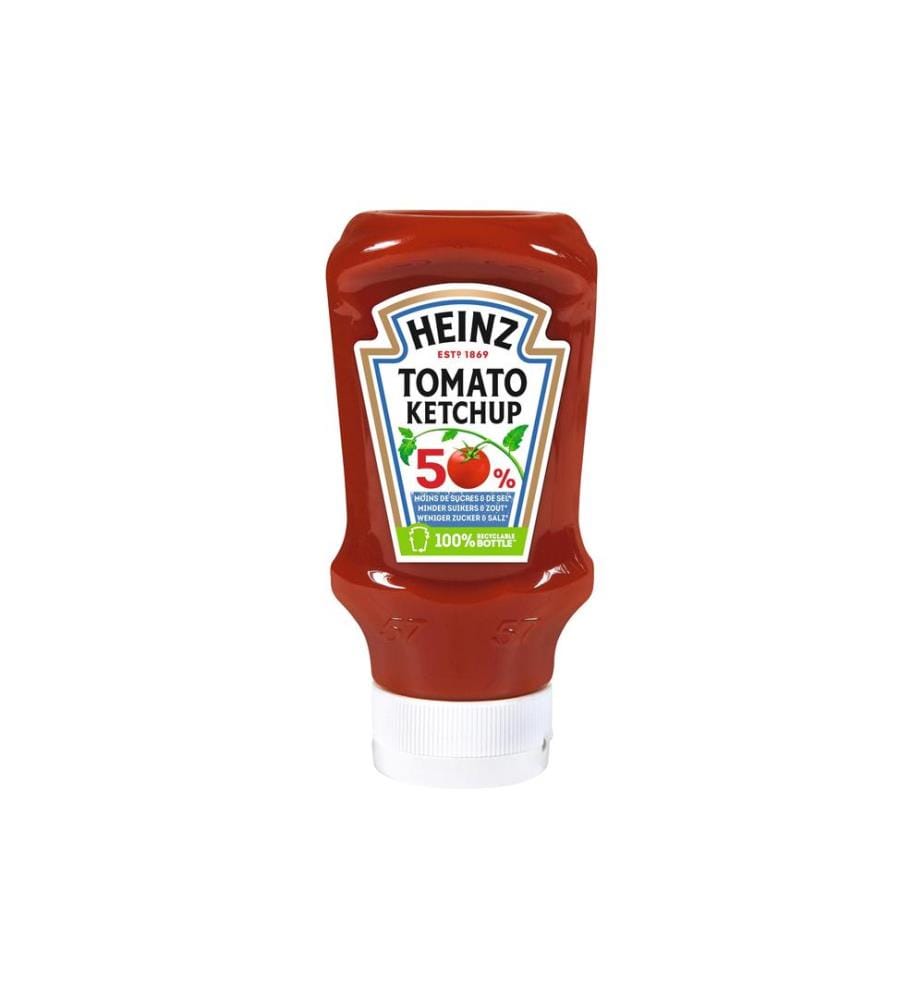 HEINZ - Ketchup de tomates 50% moins de sucre 545 g