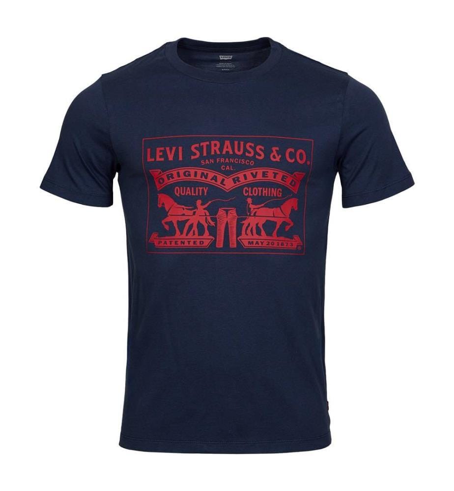 T-Shirt Two-Horse - Marine