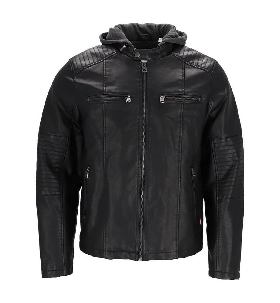 Veste en cuir - Noir