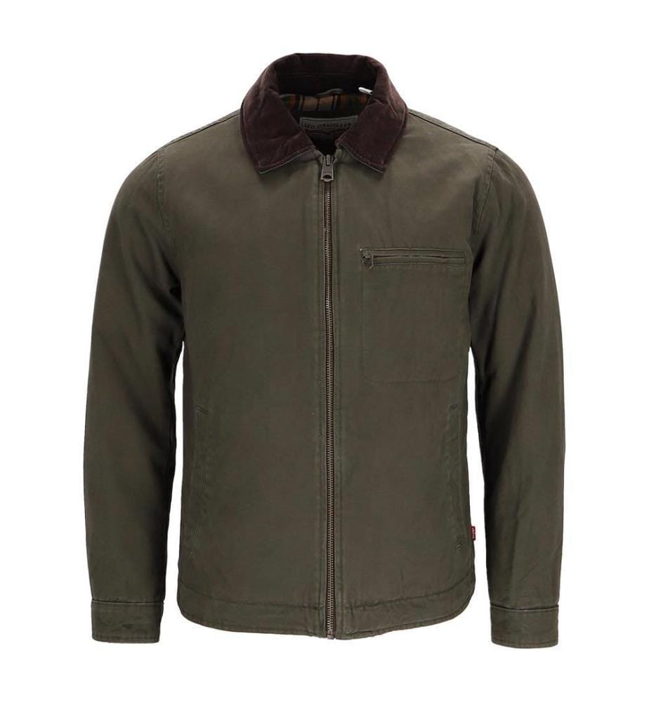 Veste utilitaire en toile de coton - Olive