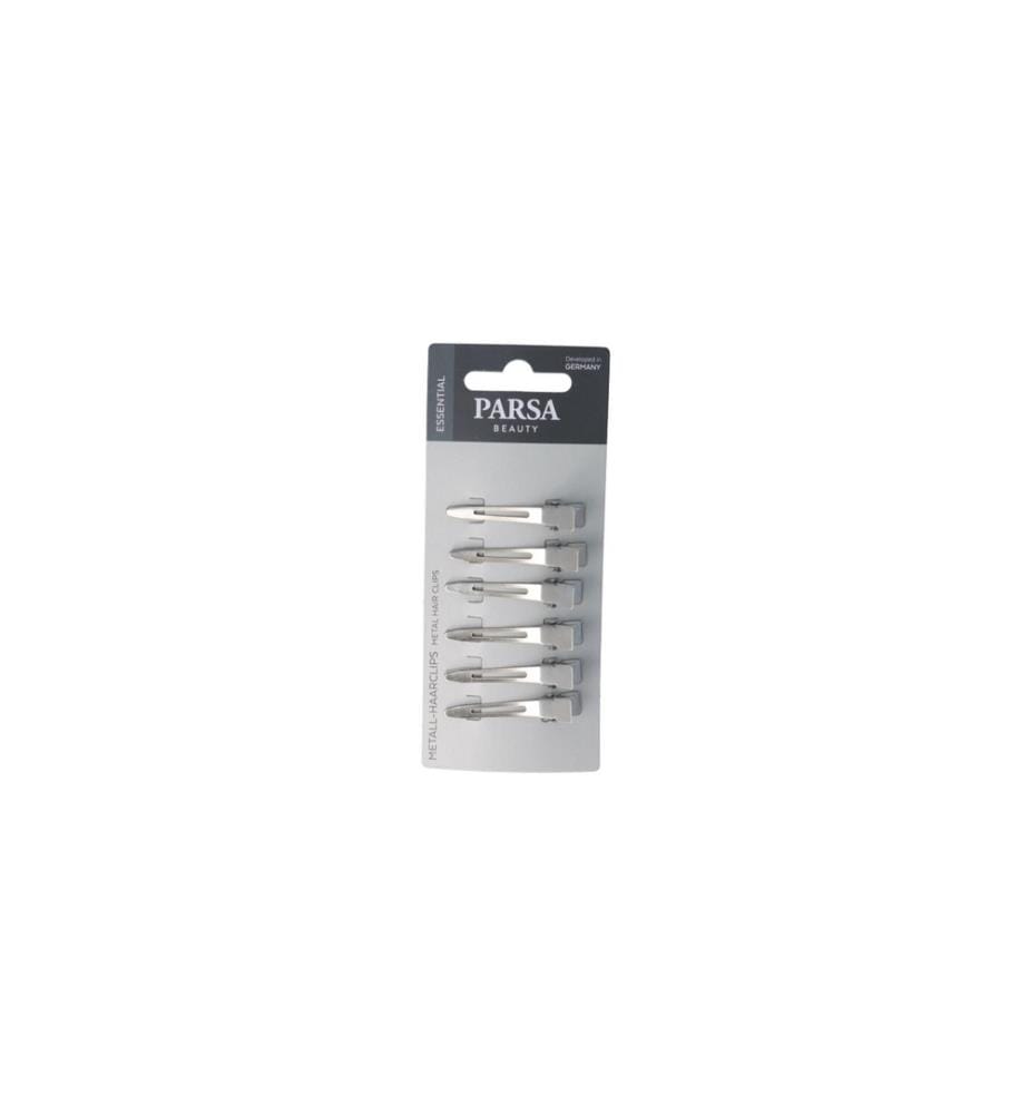 Parsa Beauty - Pince à cheveux Métal Argent 6 pièces
