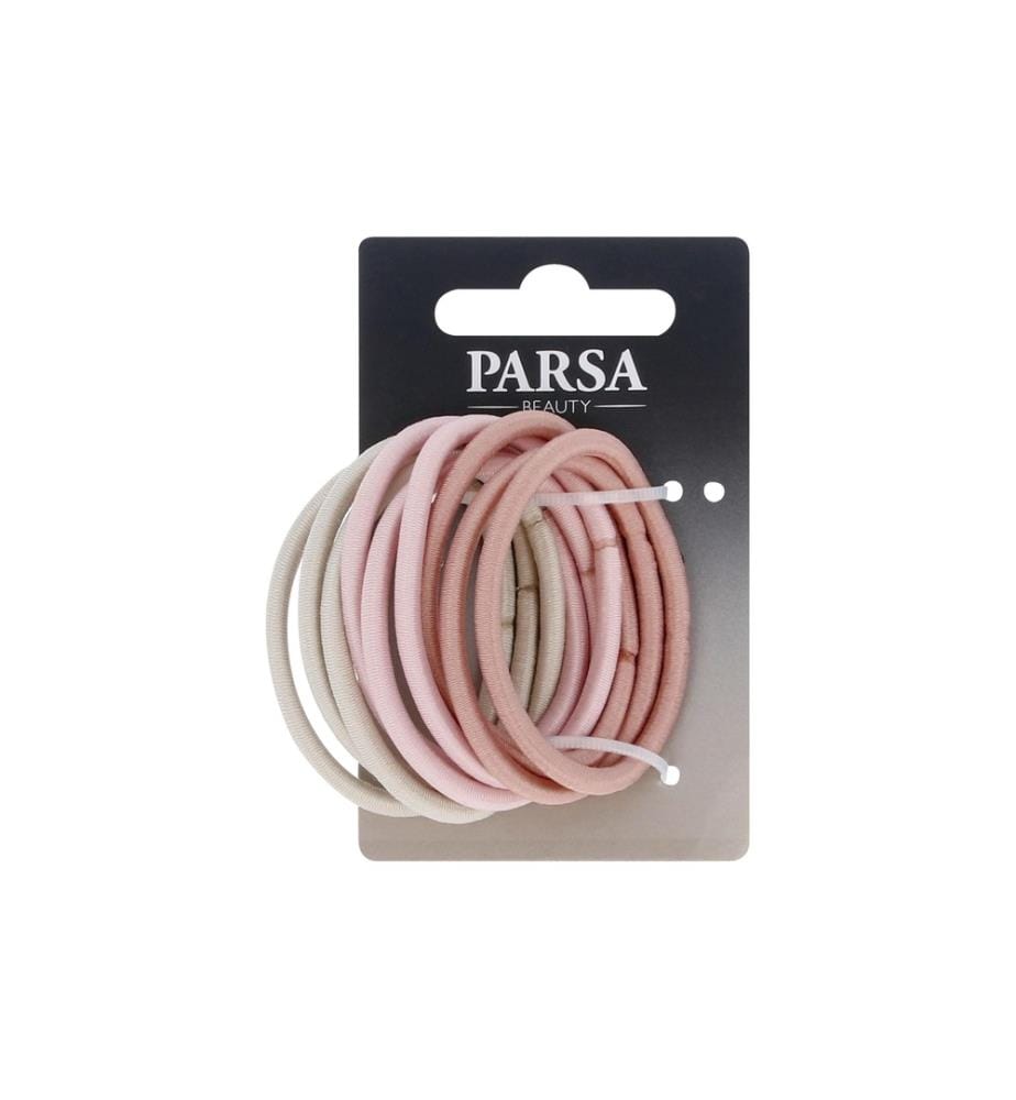Parsa Beauty - Élastique pour cheveux Chouchou Rose/beige 9 pièces